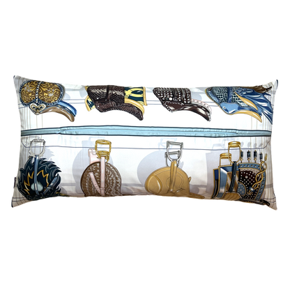 HERMES Tous en Selle Scarf Pillow at Vintage Luxe Up