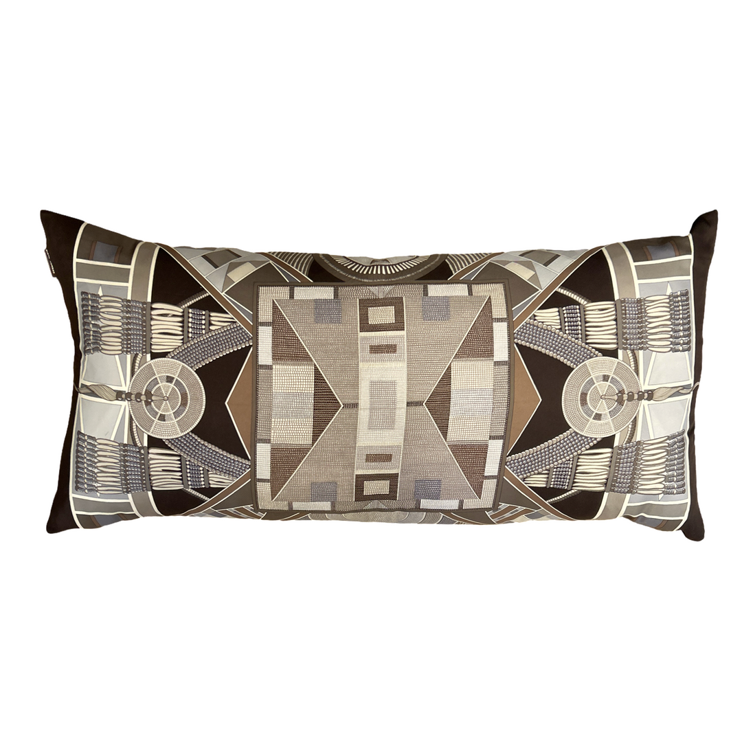 L'Art Indiens de Plaines Scarf Lumbar Pillow 35" at Vintage Luxe Up