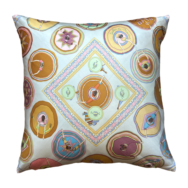 Hermes Belles du Mexique Scarf Pillows 24' at Vintage Luxe Up