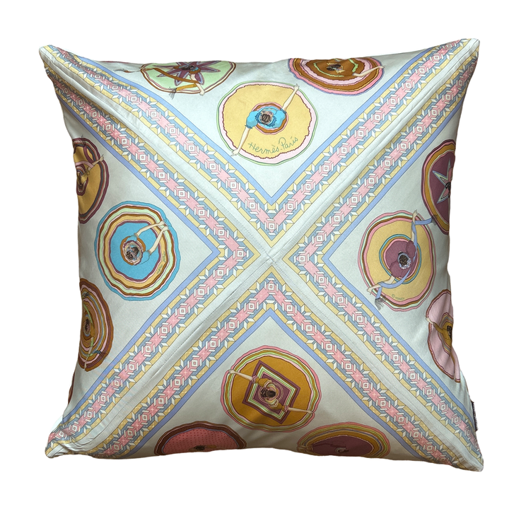 Hermes Belles du Mexique Scarf Pillows 24' at Vintage Luxe Up