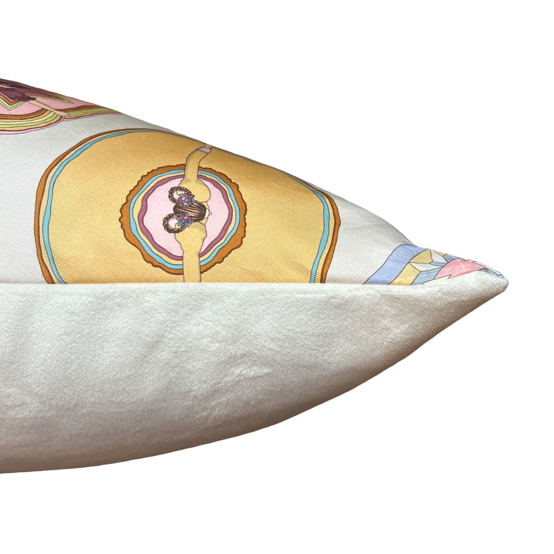Belles du Mexique Vintage Silk Scarf Pillows 24'