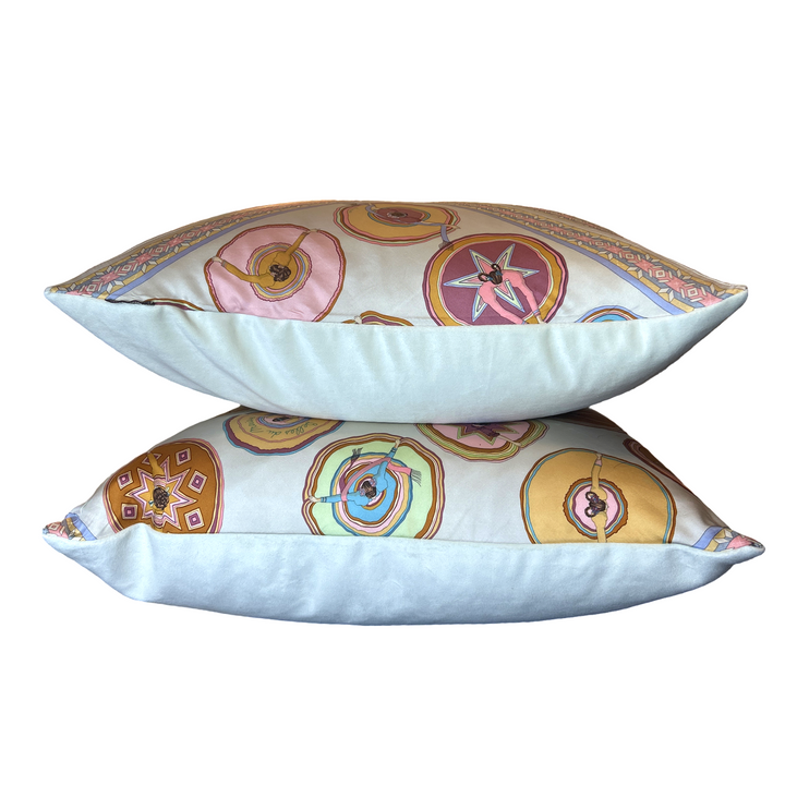 Hermes Belles du Mexique Scarf Pillows 24' at Vintage Luxe Up