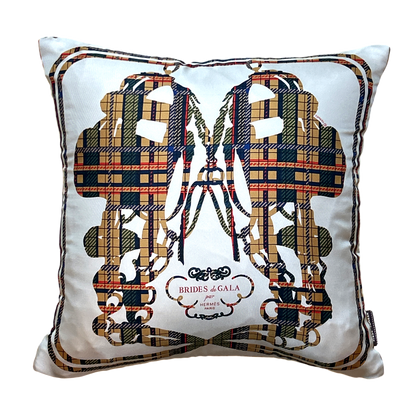 HERMES Brides de Gala Scarf Pillow exclusively at vintageluxeup.com