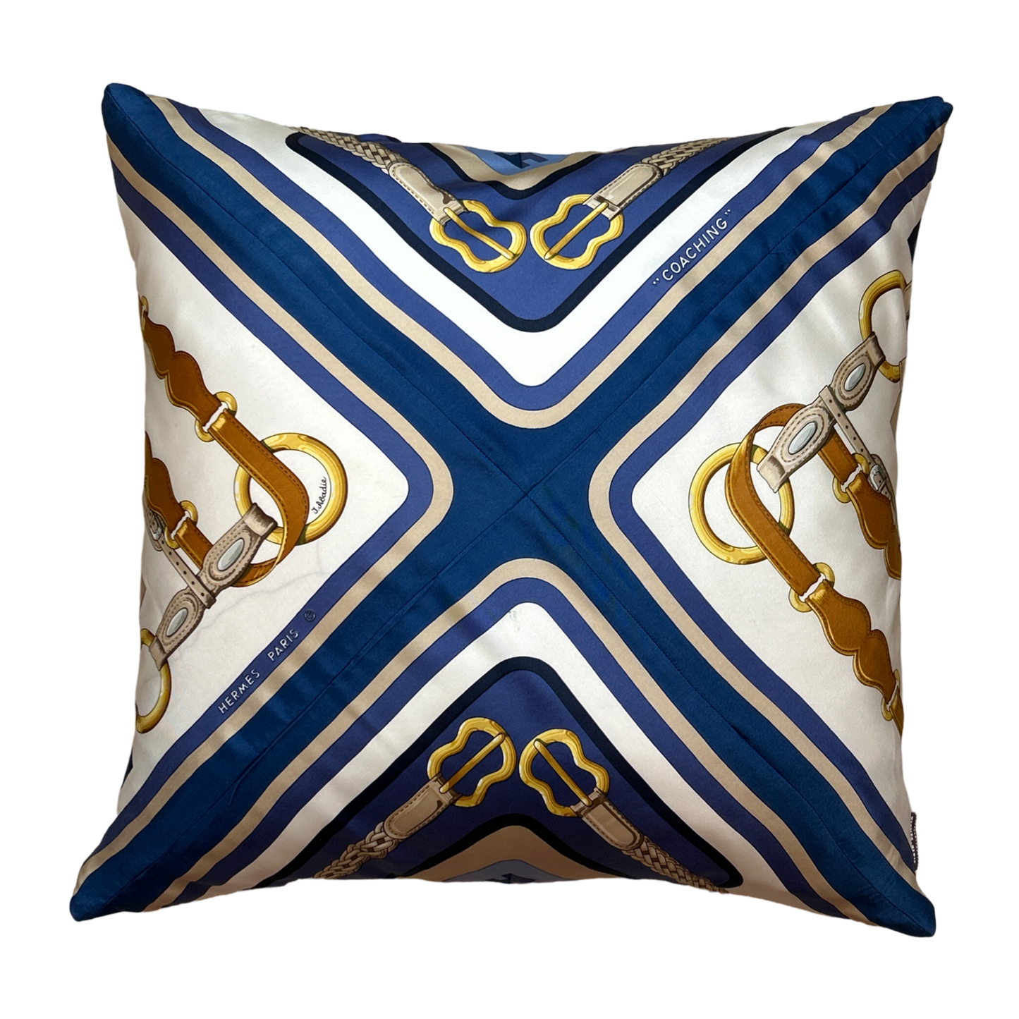 Hermes Coaching Scarf Pillow at Vintage Luxe Up