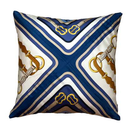 Hermes Coaching Scarf Pillow at Vintage Luxe Up