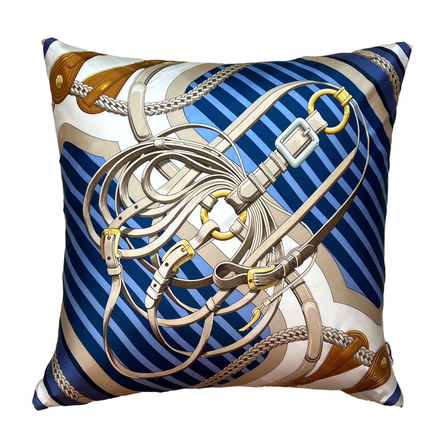 Hermes Coaching Scarf Pillow at Vintage Luxe Up