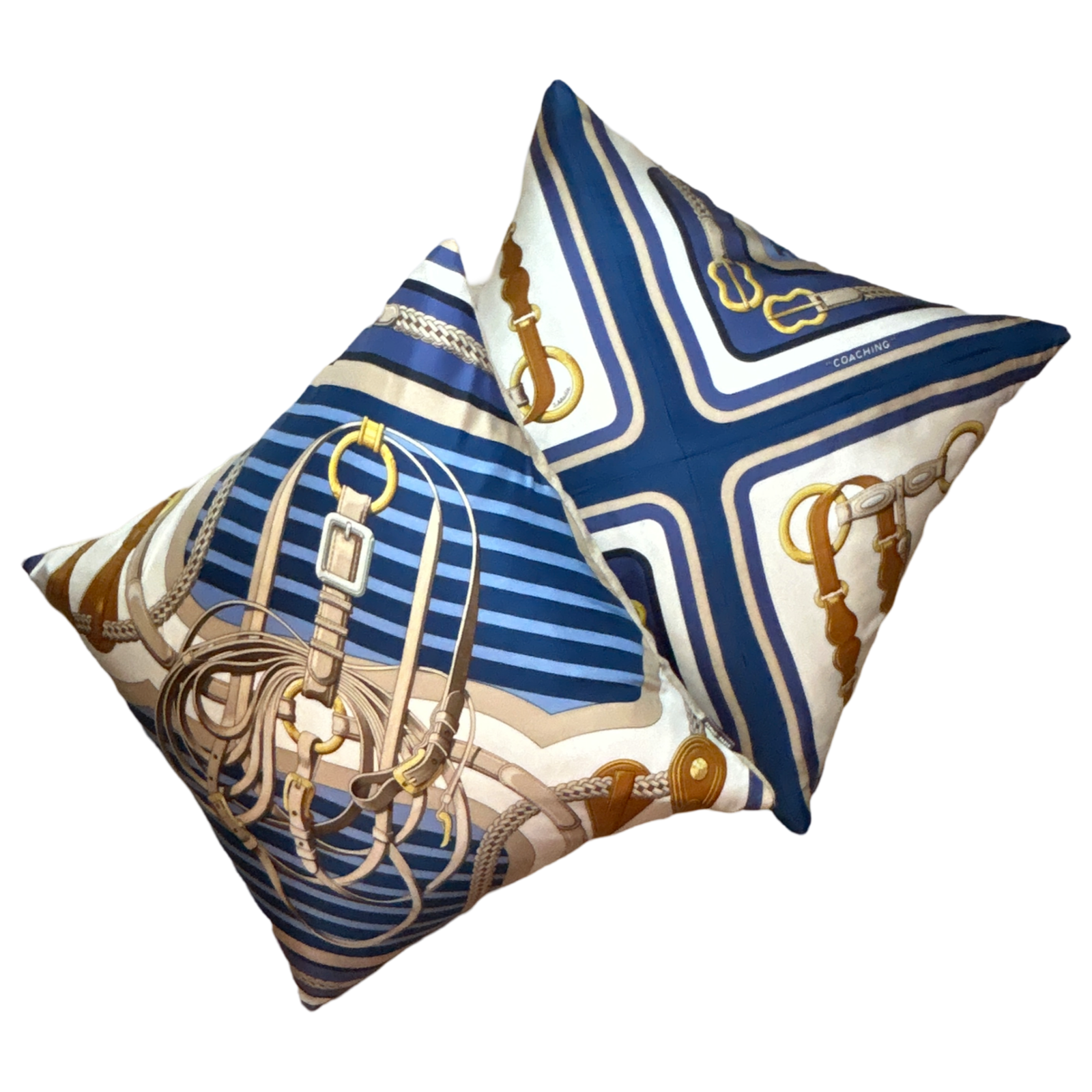 Hermes Coaching Scarf Pillow at Vintage Luxe Up