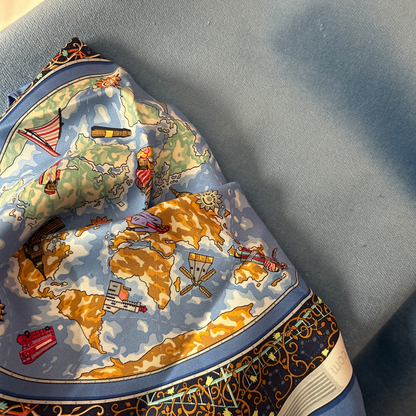 Hermes.com Vintage Silk Scarf Pillow 17"