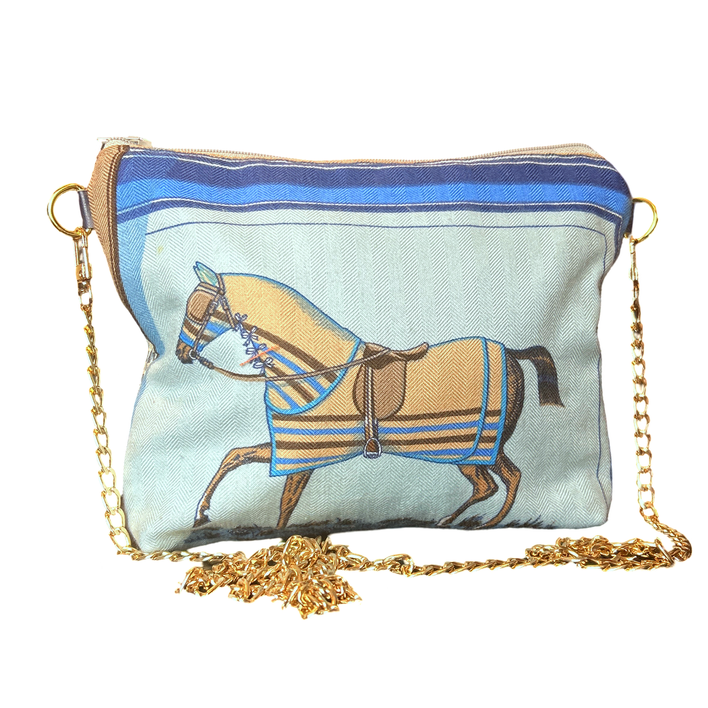 Hermes Couvertures et Tenues du Jour  Scarf Crossbody Bag