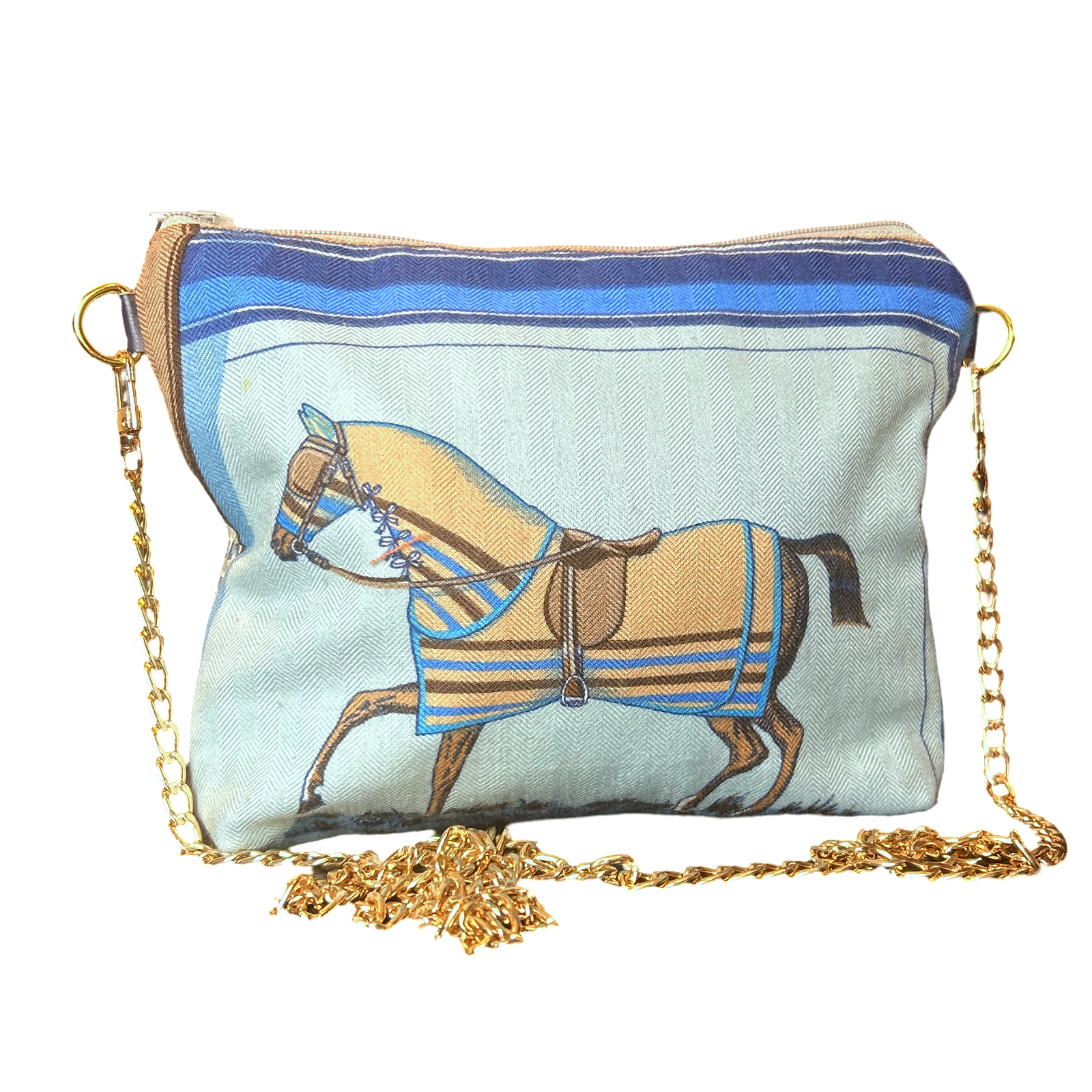 Hermes Couvertures et Tenues du Jour  Scarf Crossbody Bag