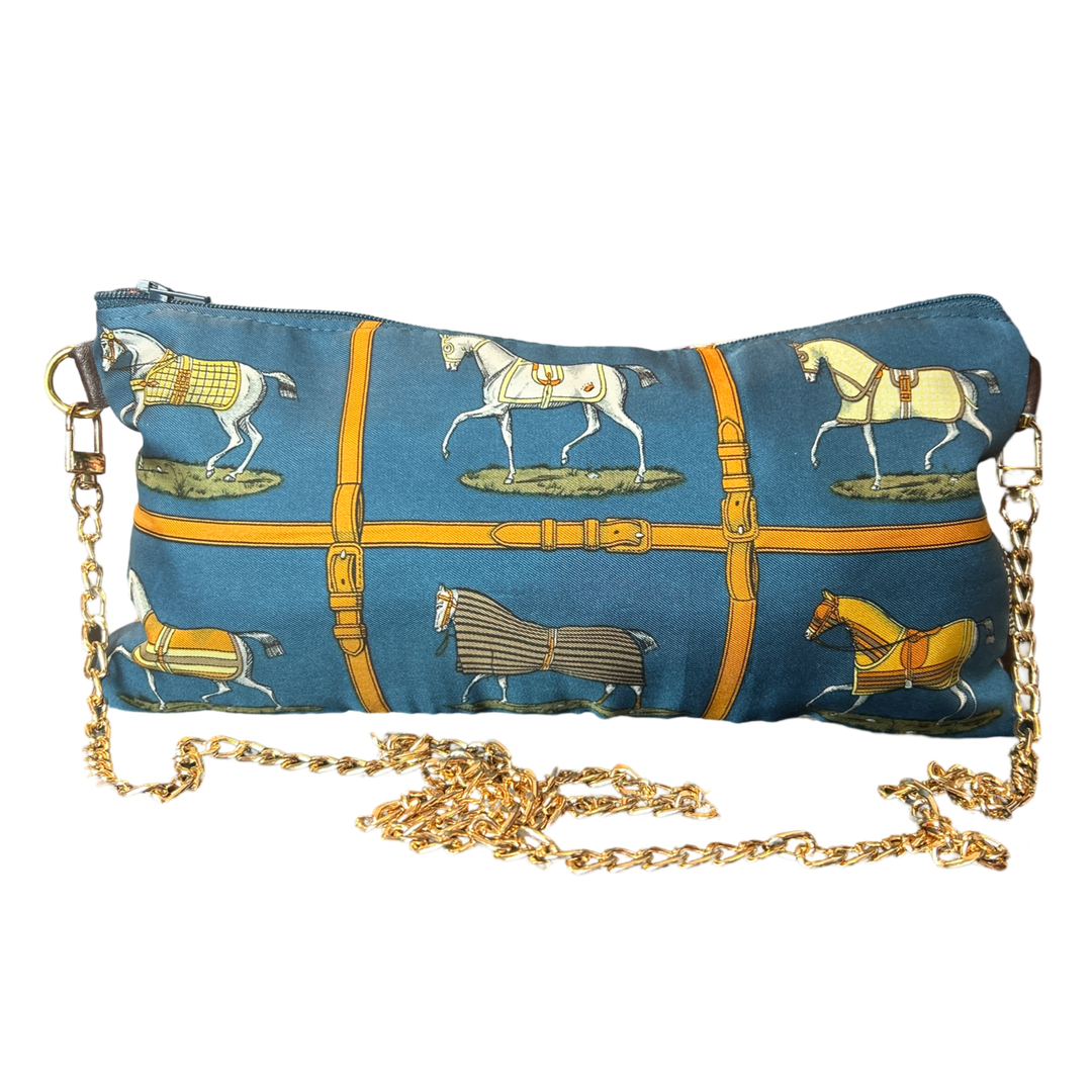 Hermes Petits Chevaux Vintage Scarf Crossbody Bag at Vintage Luxe Up