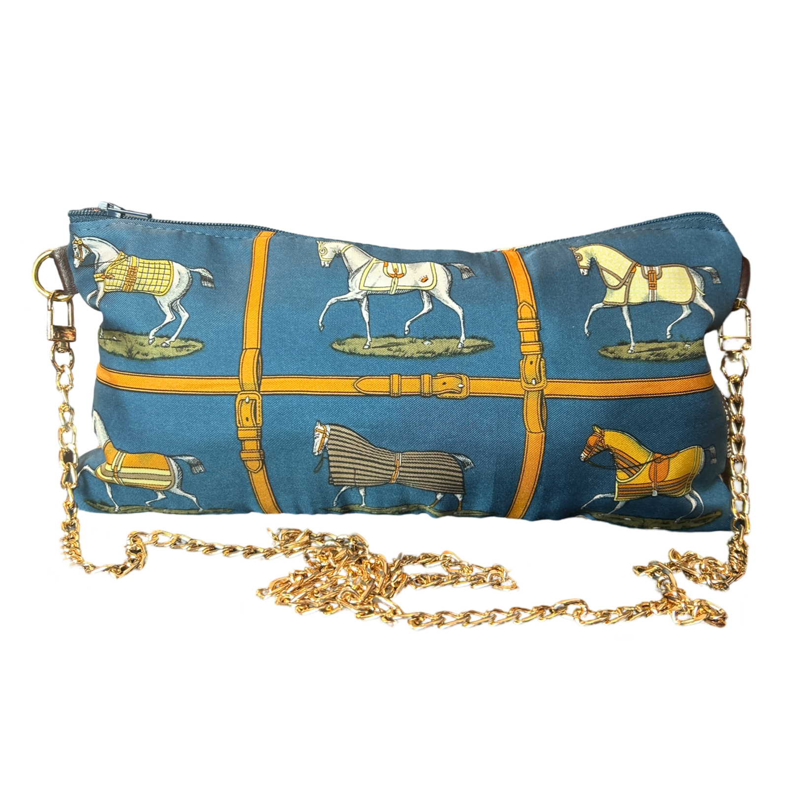 Hermes Petits Chevaux Vintage Scarf Crossbody Bag at Vintage Luxe Up