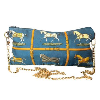Hermes Petits Chevaux Vintage Scarf Crossbody Bag at Vintage Luxe Up
