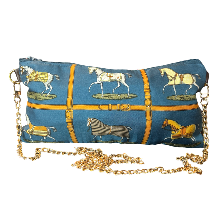 Hermes Petits Chevaux Vintage Scarf Crossbody Bag at Vintage Luxe Up