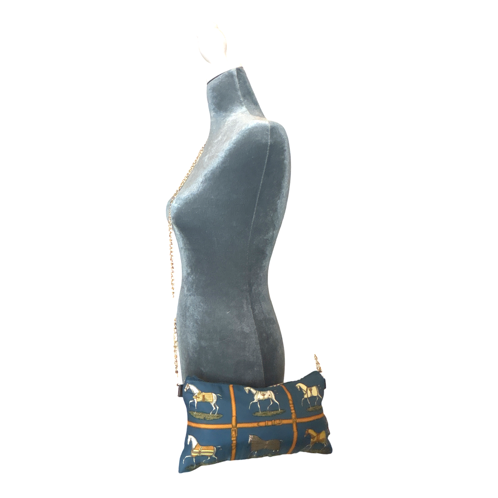 Hermes Petits Chevaux Vintage Scarf Crossbody Bag at Vintage Luxe Up
