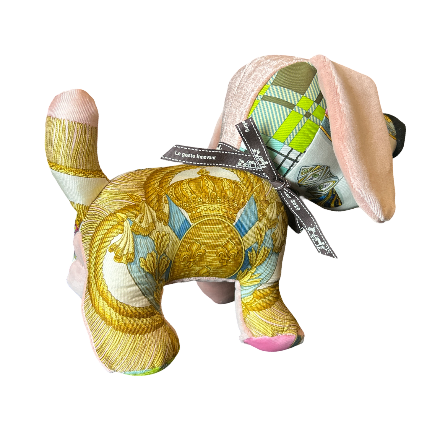 Hermes Poste et Cavalerie Scarf Patchwork Puppy at Vintage Luxe Up