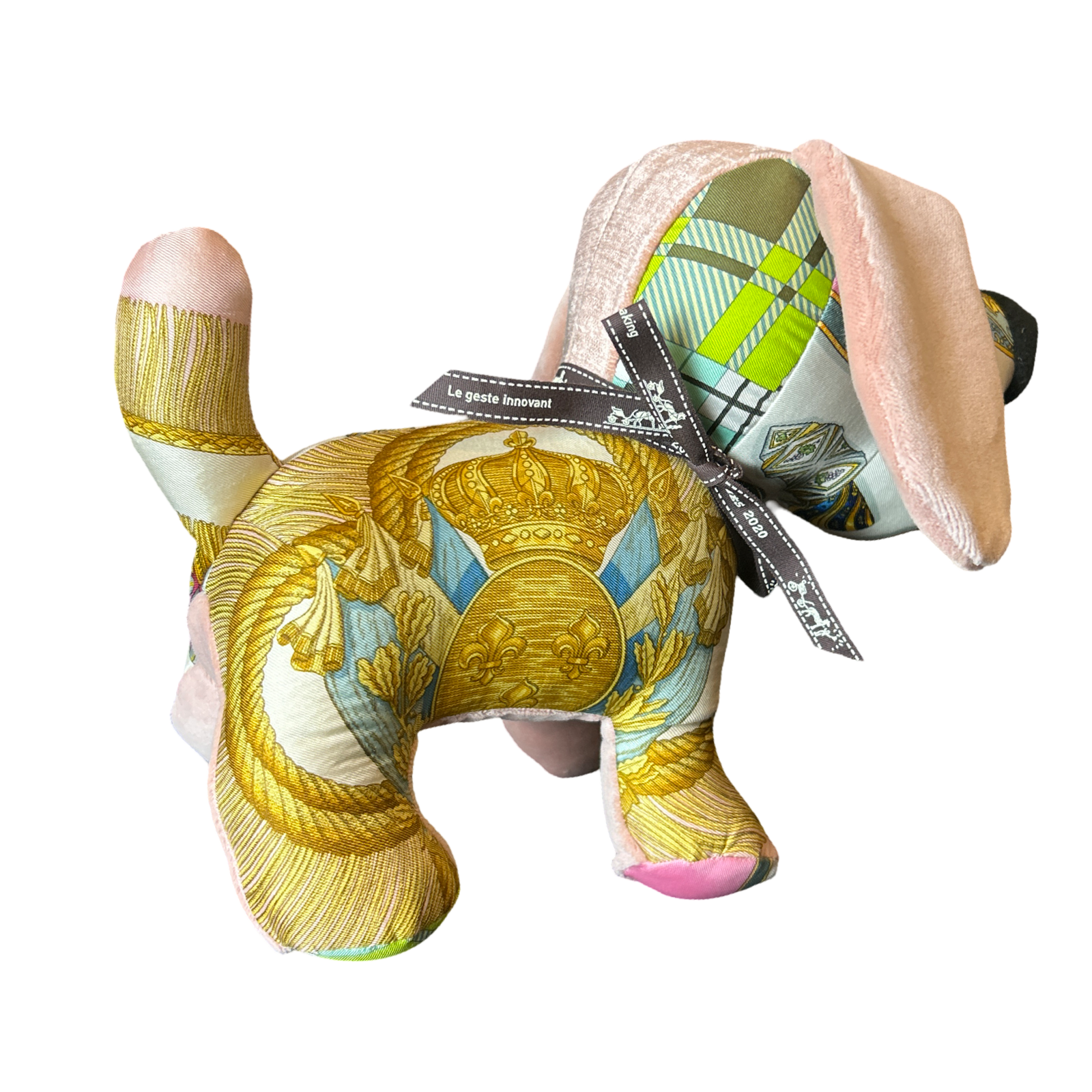 Hermes Poste et Cavalerie Scarf Patchwork Puppy at Vintage Luxe Up