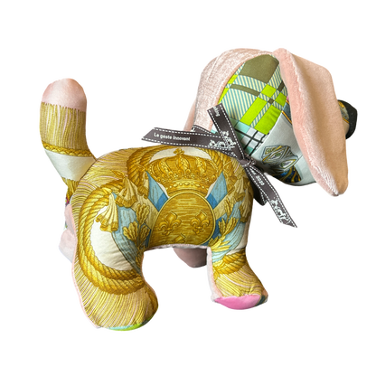 Hermes Poste et Cavalerie Scarf Patchwork Puppy at Vintage Luxe Up