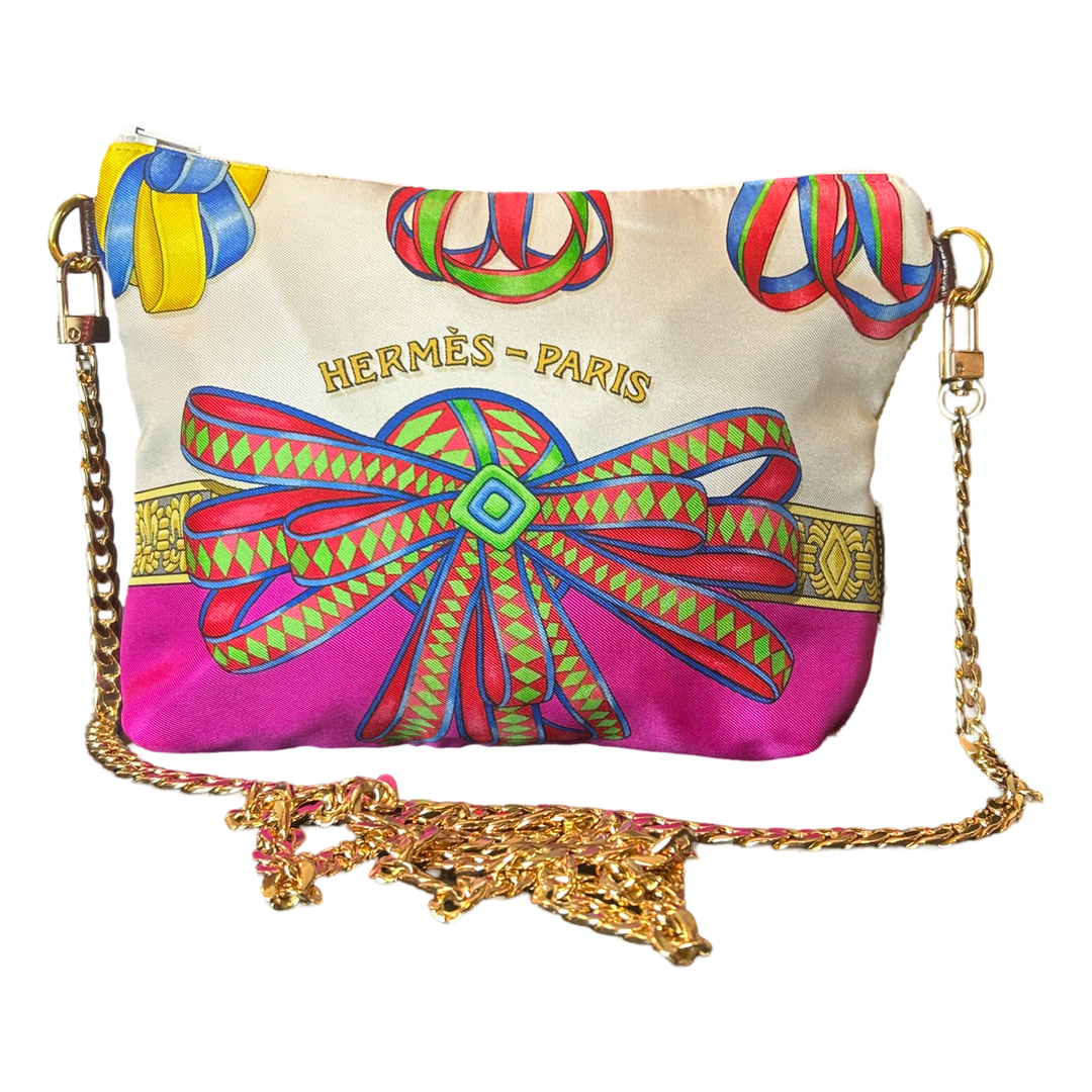 Rubans du Cheval Fuchsia Vintage Scarf Crossbody Bag