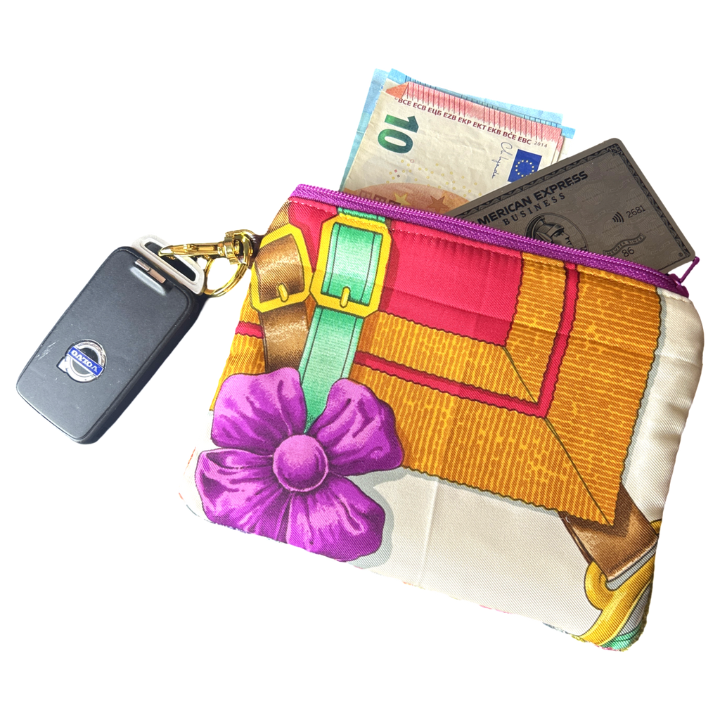 HERMES Grand Manege Scarf Keychain Wristlet Bag – Vintage Luxe Up