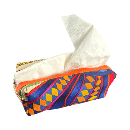 Hermes Rubans du Cheval Blanc Scarf | Travel Tissue Pouch