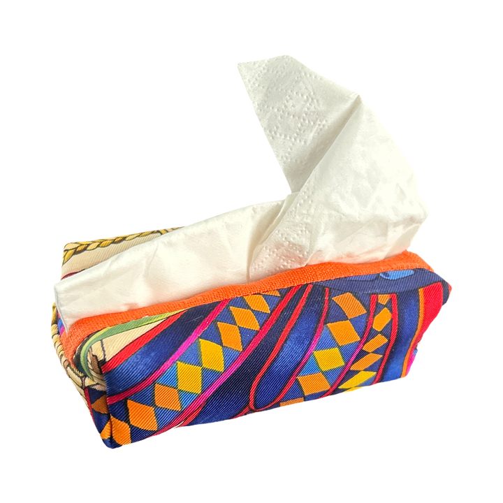 Hermes Rubans du Cheval Blanc Scarf | Travel Tissue Pouch
