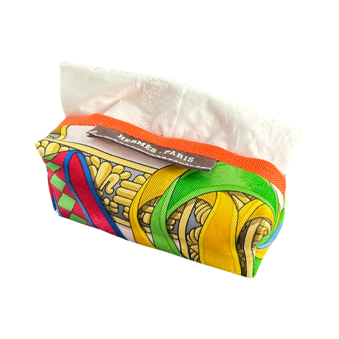 Hermes Rubans du Cheval Fuchsia Scarf | Travel Tissue Pouch