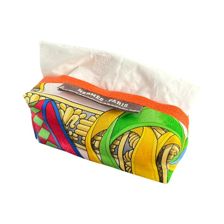 Hermes Rubans du Cheval Fuchsia Scarf | Travel Tissue Pouch