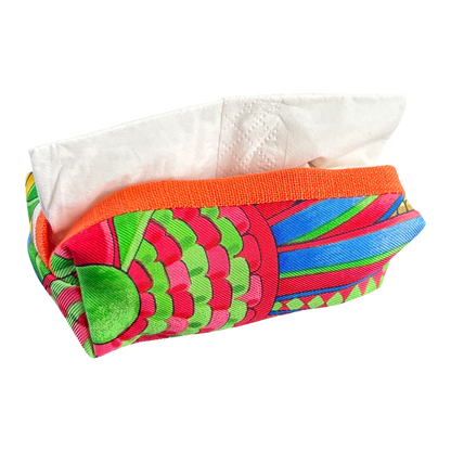 Hermes Rubans du Cheval Fuchsia Scarf | Travel Tissue Pouch