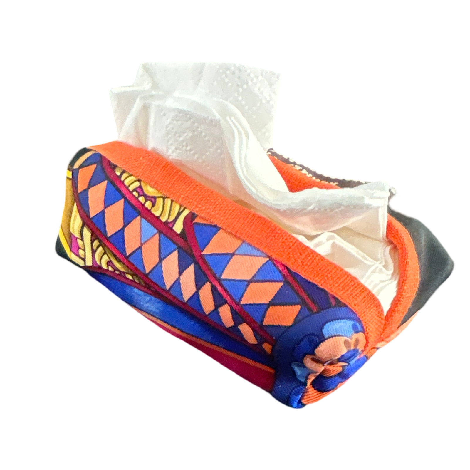 Hermes Rubans du Cheval Black Scarf | Travel Tissue Pouch