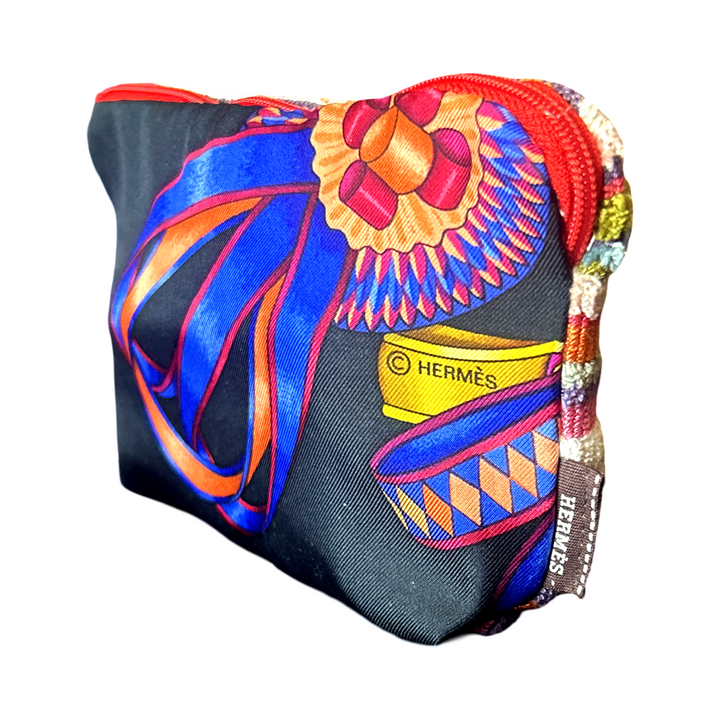Hermes Rubans du Cheval Scarf Beauty Bag at Vintage Luxe Up