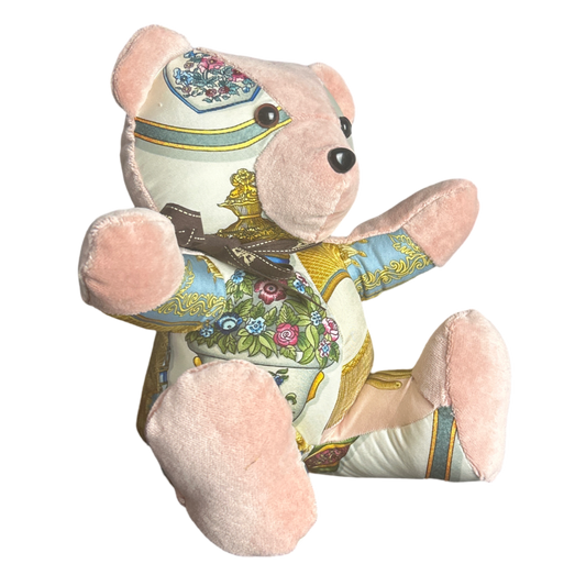 Hermes Qu'Importe le Flacon Scarf Teddy Bear at Vintage Luxe Up