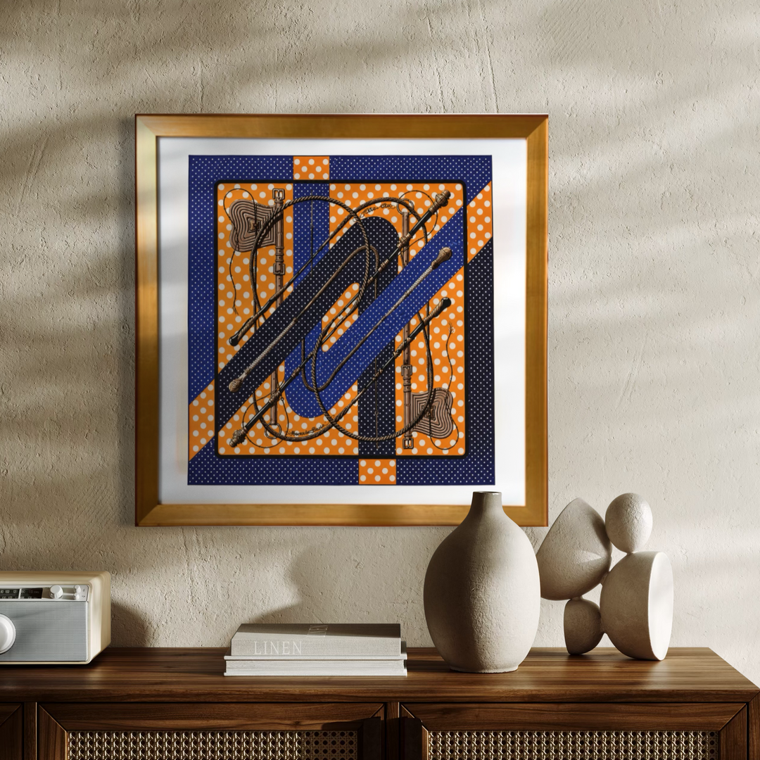 Hermes Clic Clac a Pois Scarf | Framed Hermes Scarf