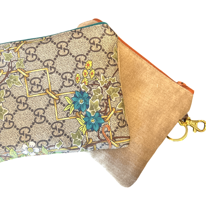 Gucci GG Lattice Floral Scarf | Gucci Keychain Bag exclusively at Vintage Luxe Up