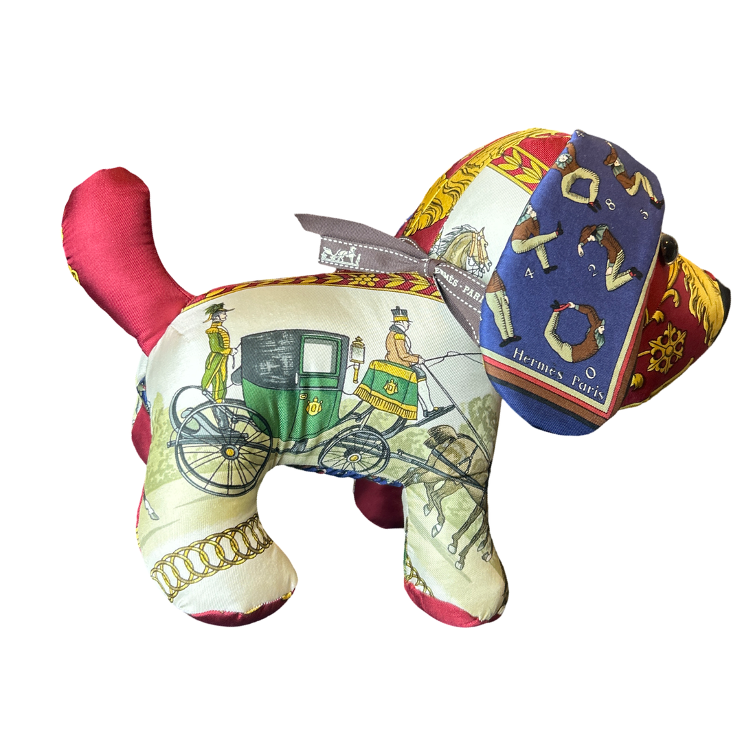Hermes Promenade de Longchamps Scarf Patchwork Puppy at Vintage Luxe Up