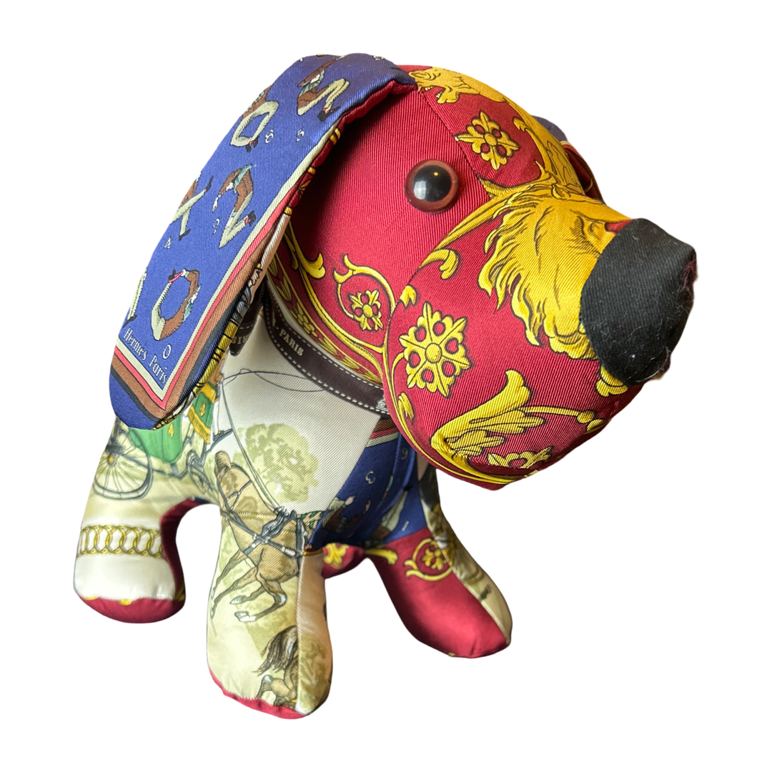 Hermes Promenade de Longchamps Scarf Patchwork Puppy at Vintage Luxe Up