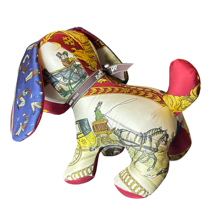 Hermes Promenade de Longchamps Scarf Patchwork Puppy at Vintage Luxe Up