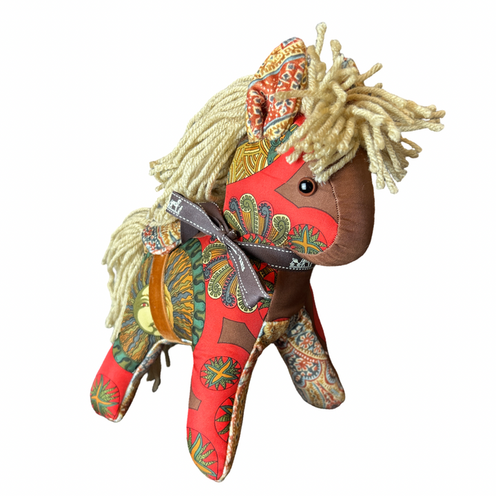 Hermes Le Roy Scarf Patchwork Pony at Vintage Luxe Up