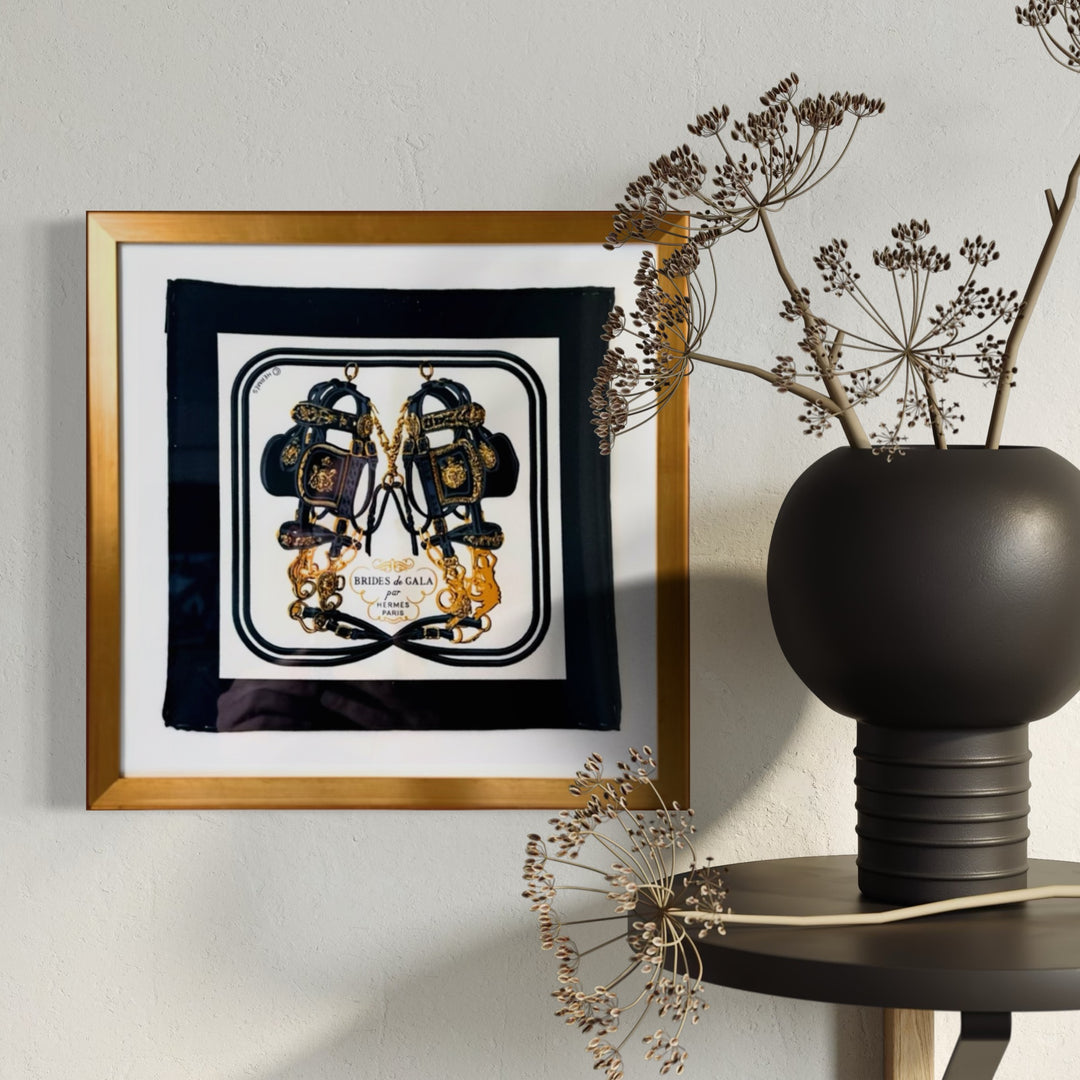 Hermes Brides de Gala Scarf | Framed Hermes Scarf at Vintage Luxe Up