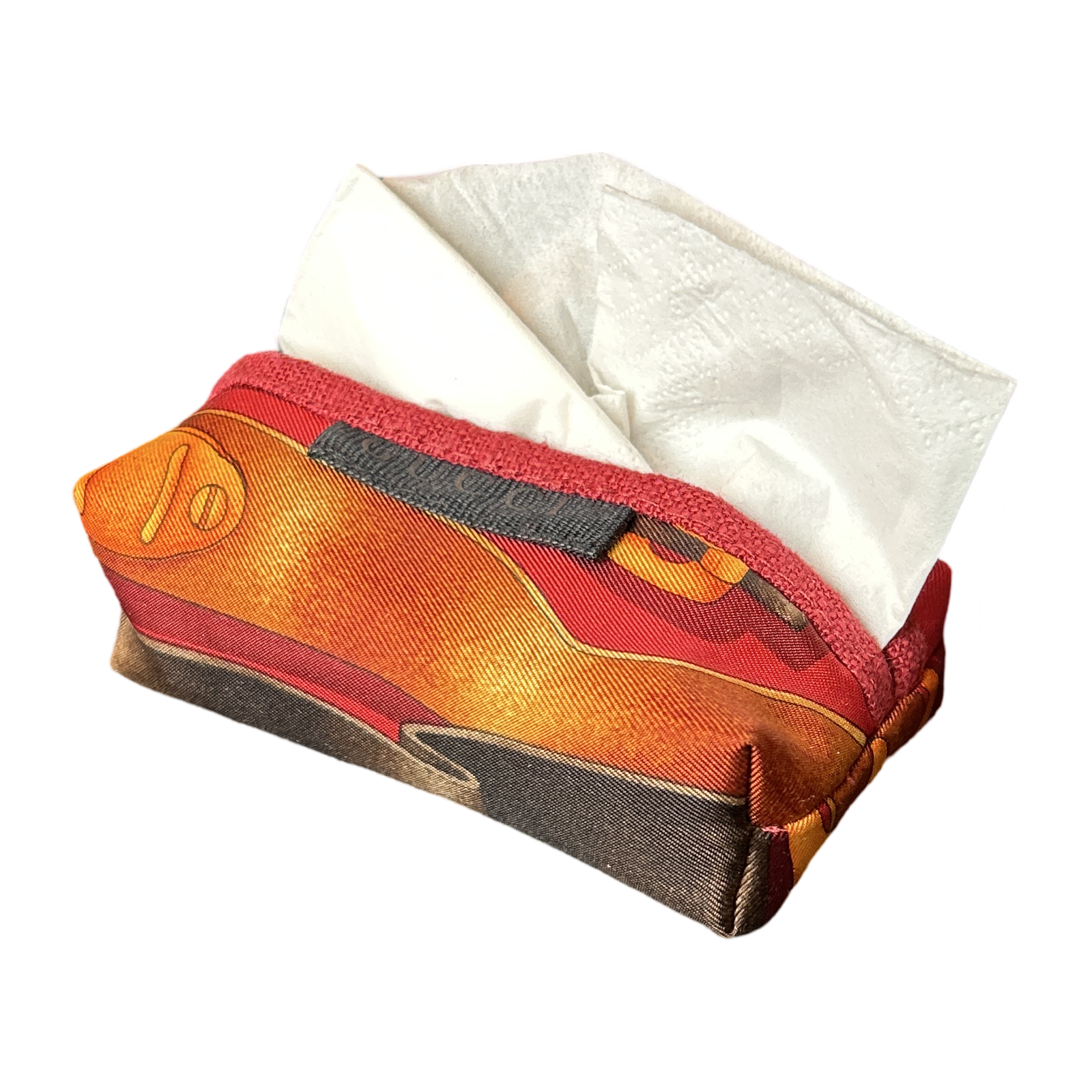 Gucci Red Harness Scarf Travel Tissue Pouch