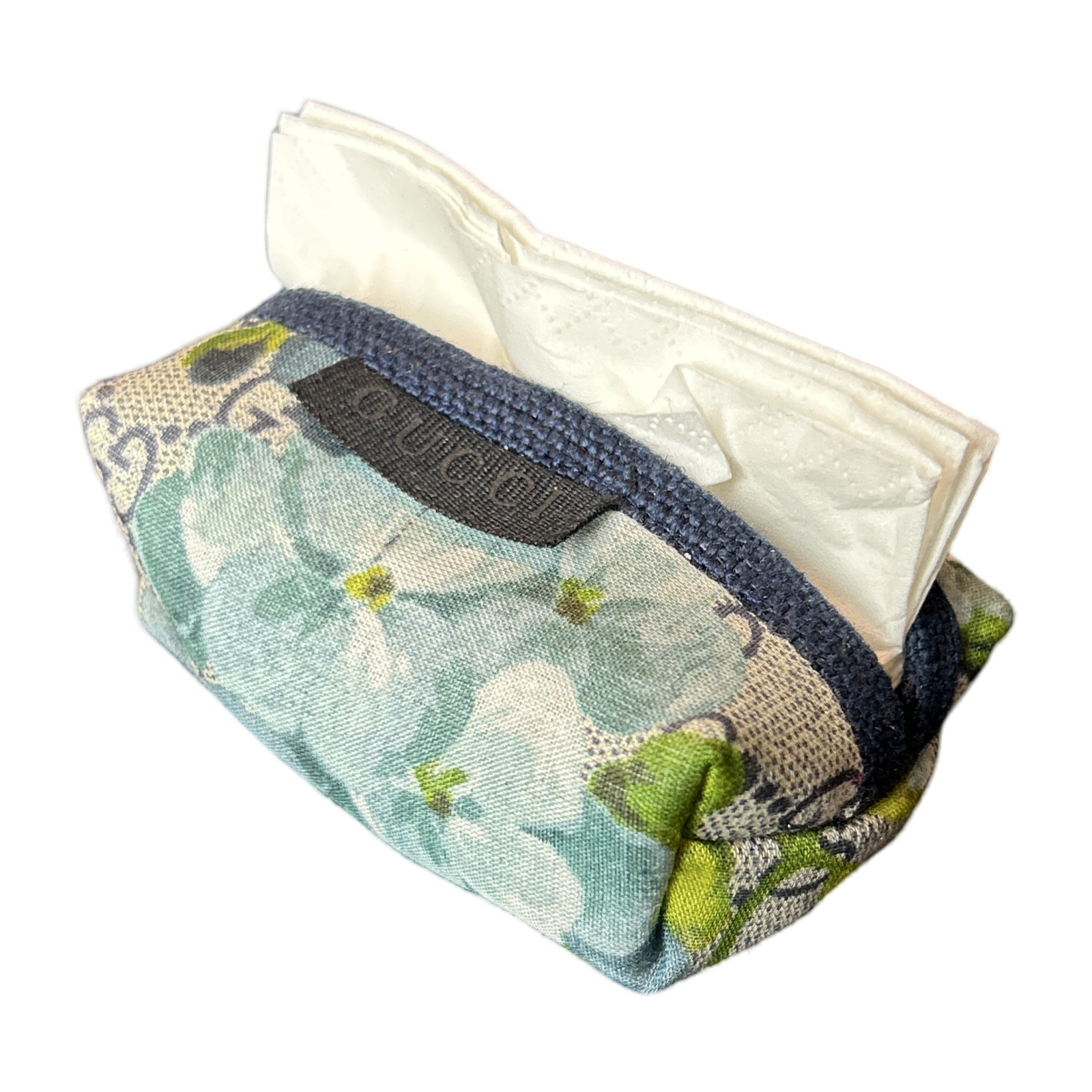 Gucci GG Blooms Pink Scarf Travel Tissue Pouch