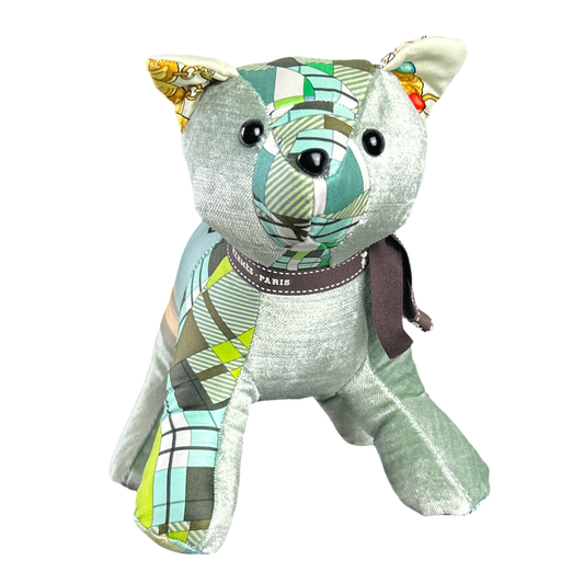 Hermes Ex Libris a Carreaux Scarf Patchwork Kitten at Vintage Luxe Up