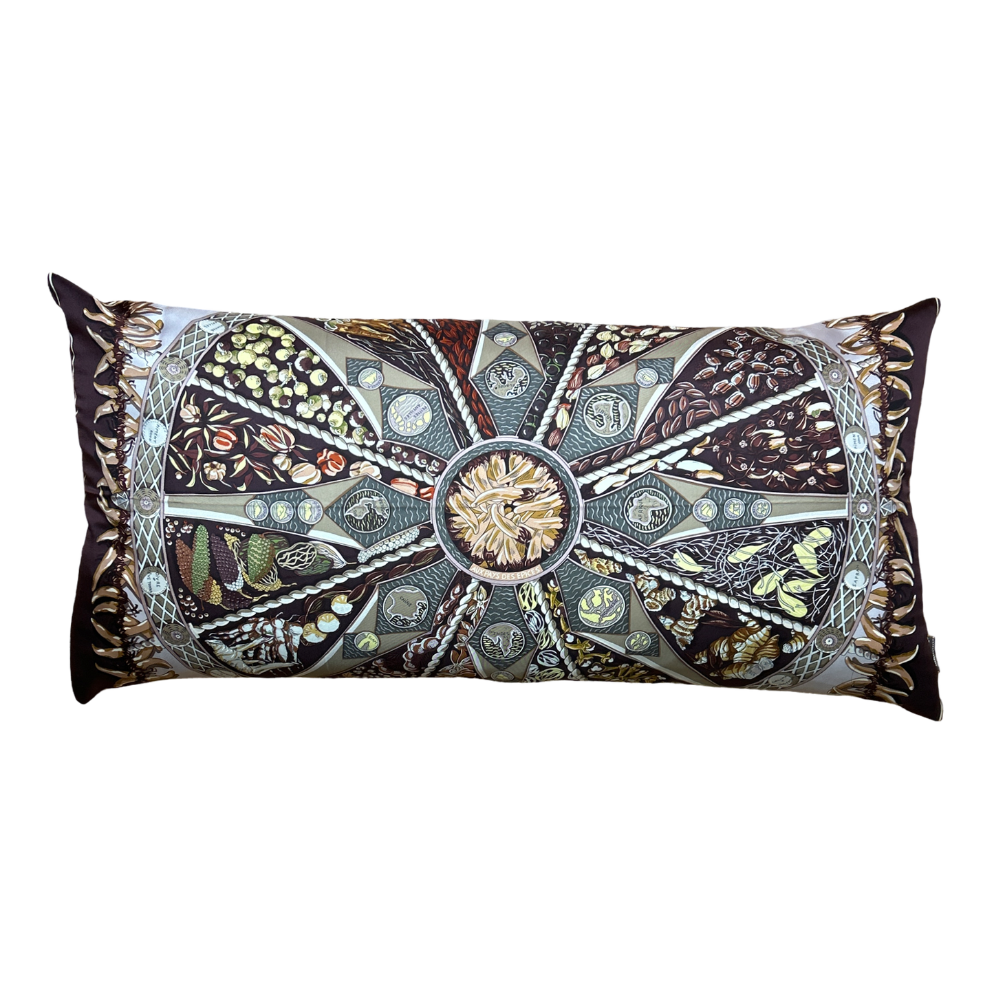 HERMES Aux Pays des Epices Scarf Pillow at Vintage Luxe Up