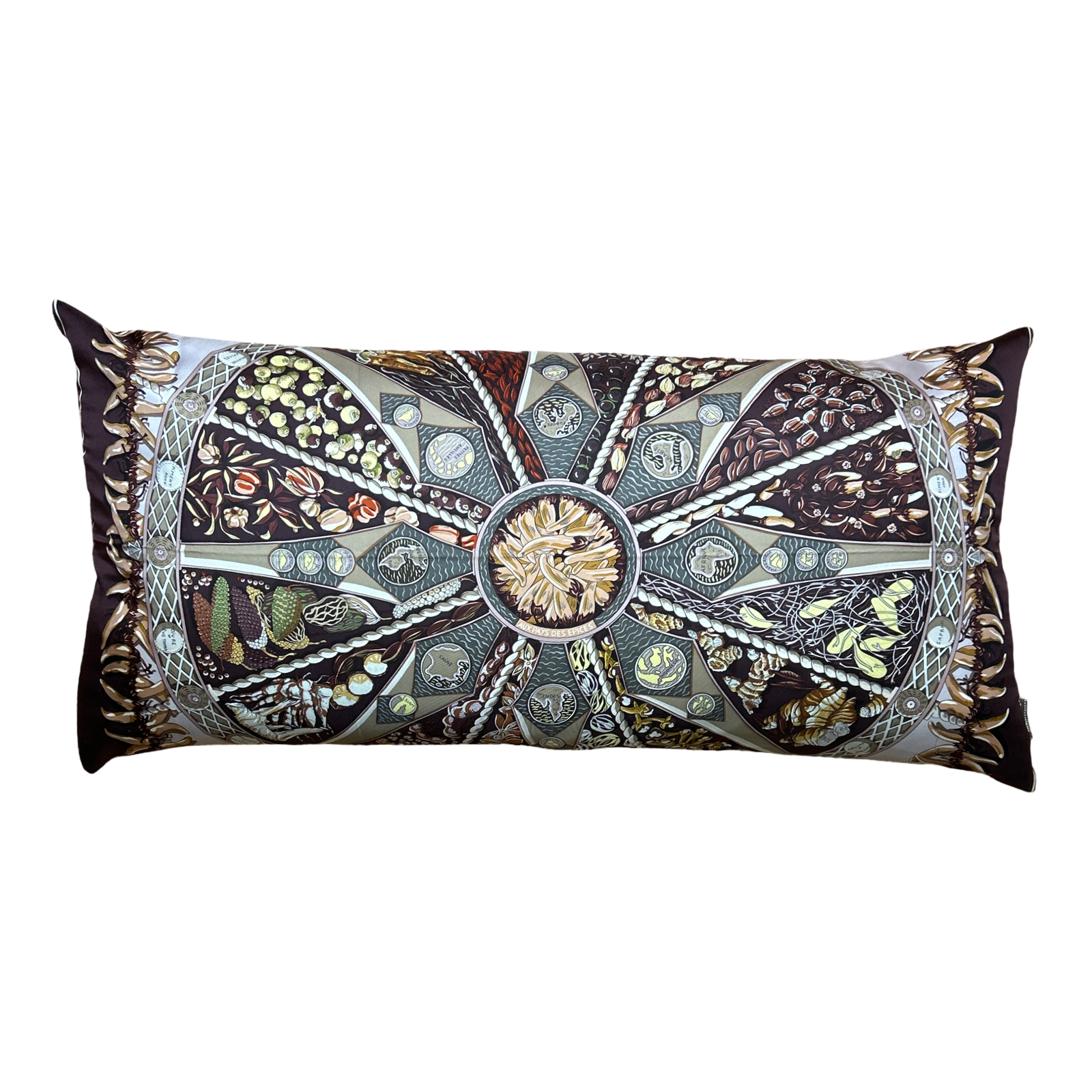 HERMES Aux Pays des Epices Scarf Pillow at Vintage Luxe Up
