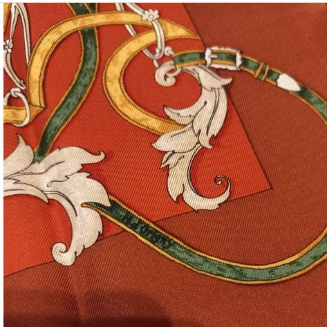 Instruction du Roy Vintage Silk Scarf Pillow 17"
