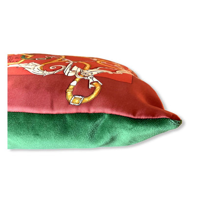 Instruction du Roy Vintage Silk Scarf Pillow 17"