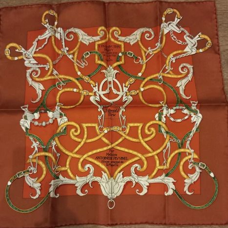 Instruction du Roy Vintage Silk Scarf Pillow 17"