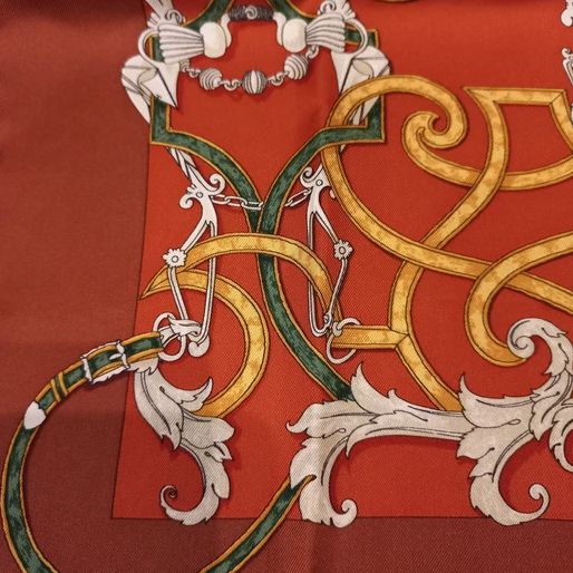 Instruction du Roy Vintage Silk Scarf Pillow 17"