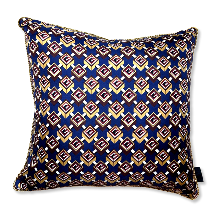 Isometric G Vintage Silk Scarf Pillows