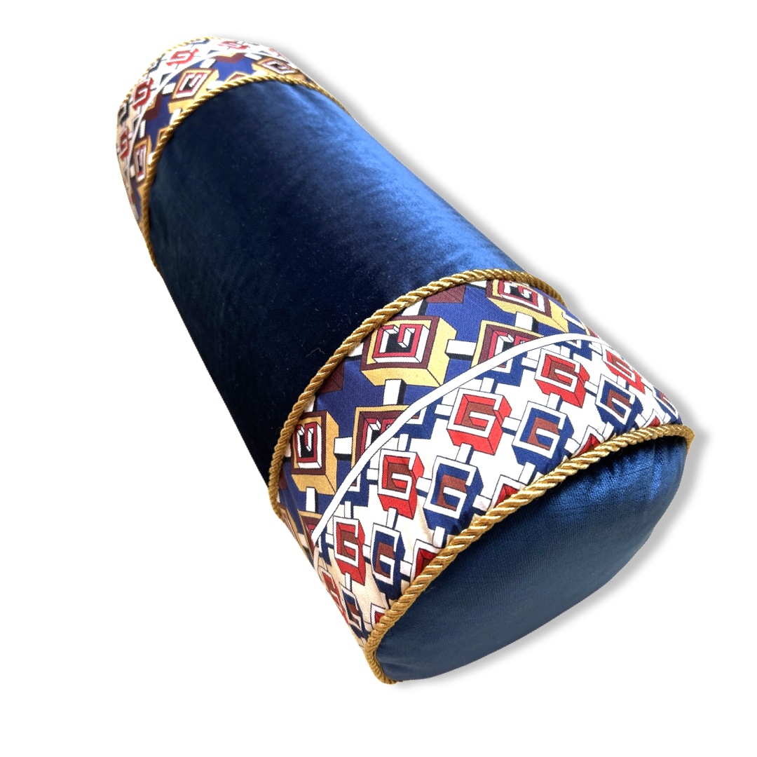 Isometric G Vintage Silk Scarf Pillows